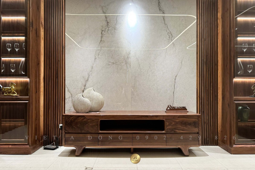 Kệ ti vi gỗ óc chó DELICATE KE - 43