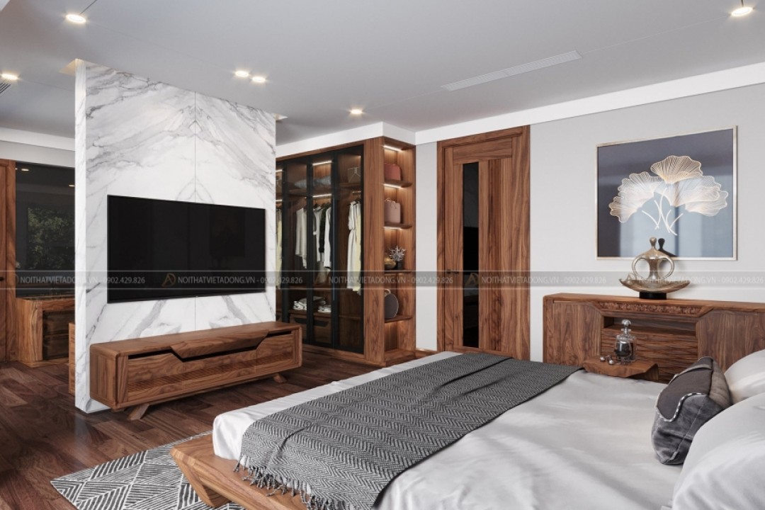 Kệ tivi gỗ óc chó KE-18