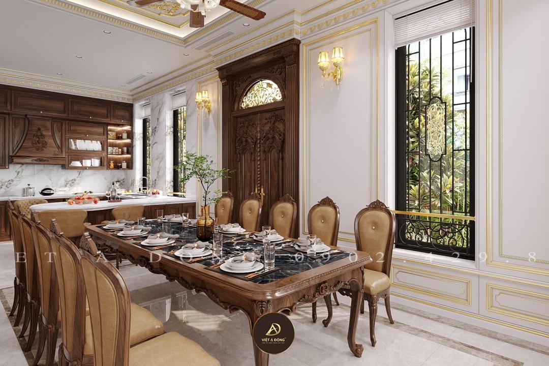 Bàn ăn gỗ óc chó BA - 26