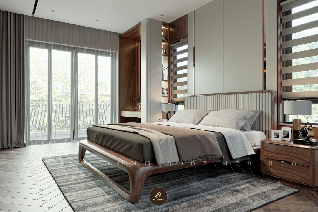 Giường ngủ gỗ óc chó GN-21