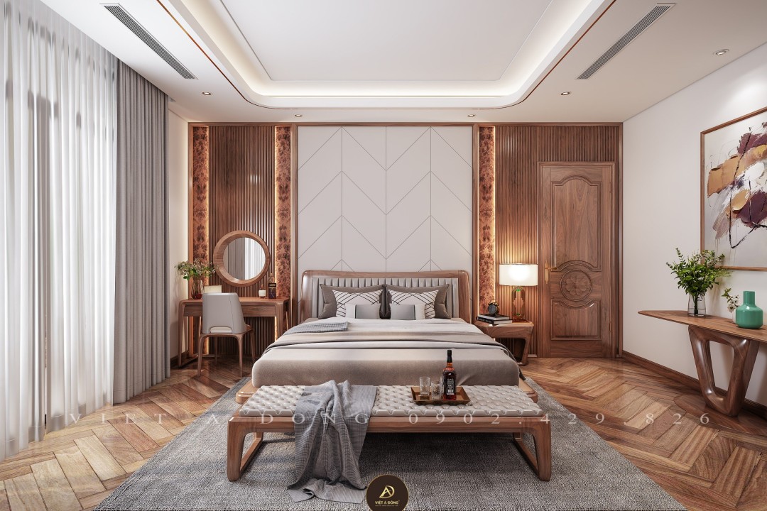 Giường ngủ gỗ óc chó GN-25