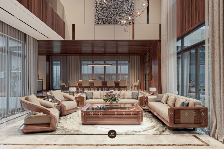 Sofa gỗ óc chó DELICATE SF - 45