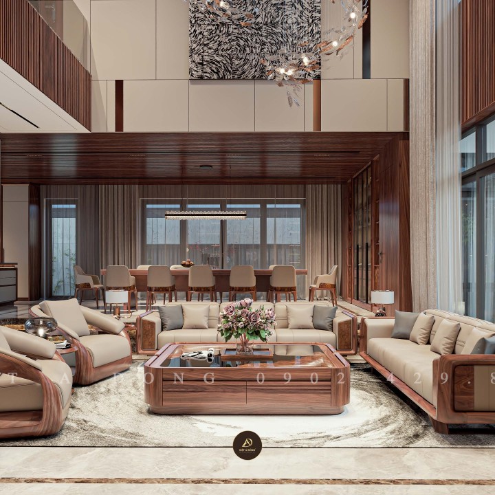 Sofa gỗ óc chó DELICATE SF - 45