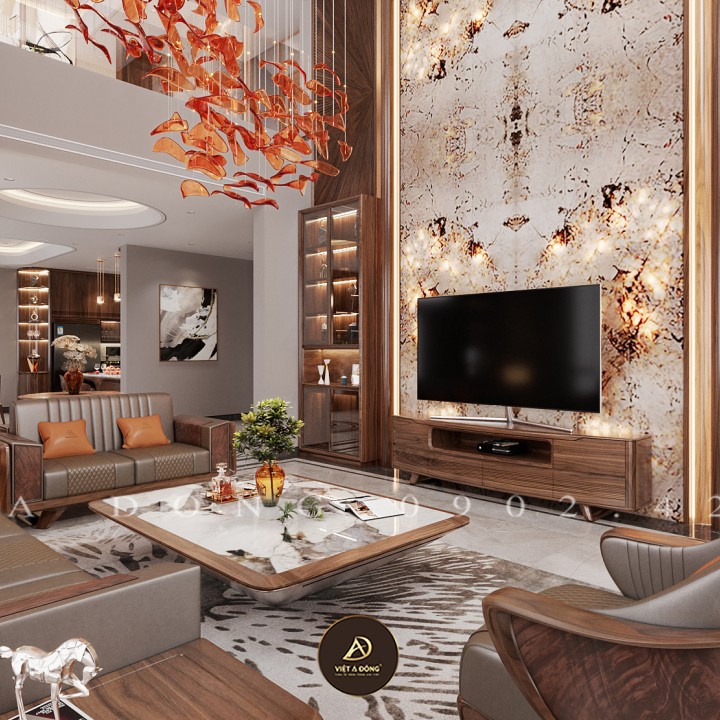 Sofa gỗ óc chó DIAMOND SF - 02