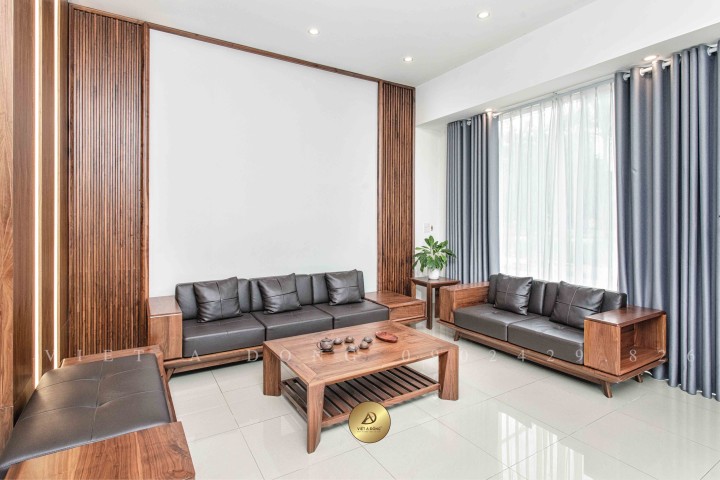 Sofa gỗ óc chó SF-07