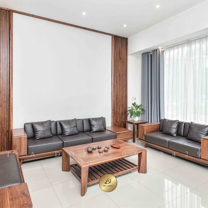Sofa gỗ óc chó SF-07