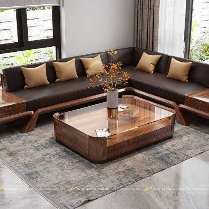 Sofa gỗ óc chó SF-25