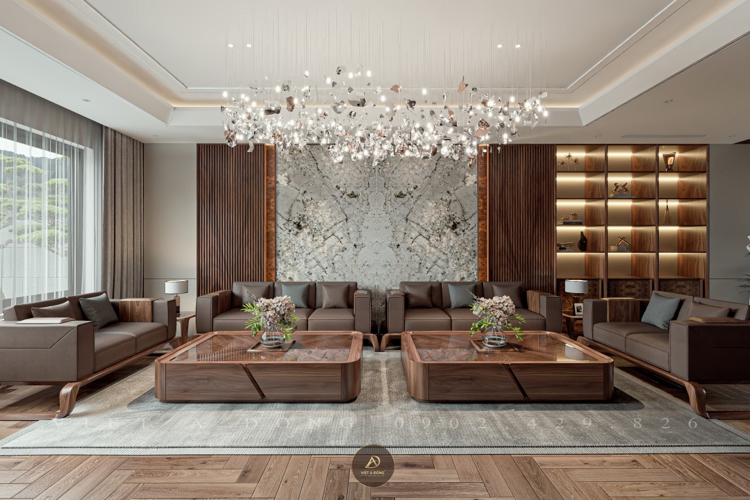 Sofa gỗ óc chó SF - 47