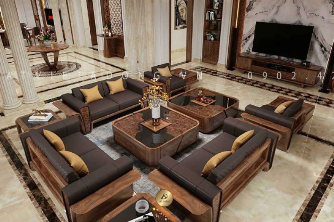 Sofa gỗ óc chó VLOTUS SF-26