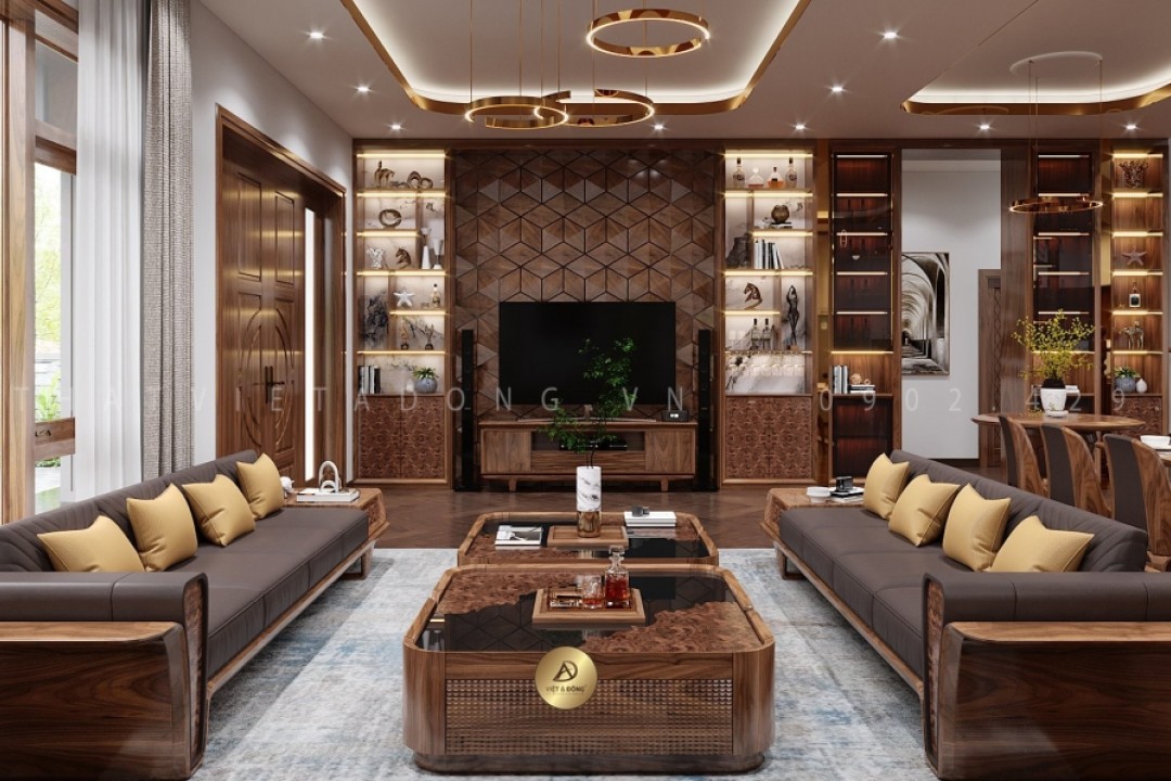 Sofa gỗ óc chó VLOTUS SF-37