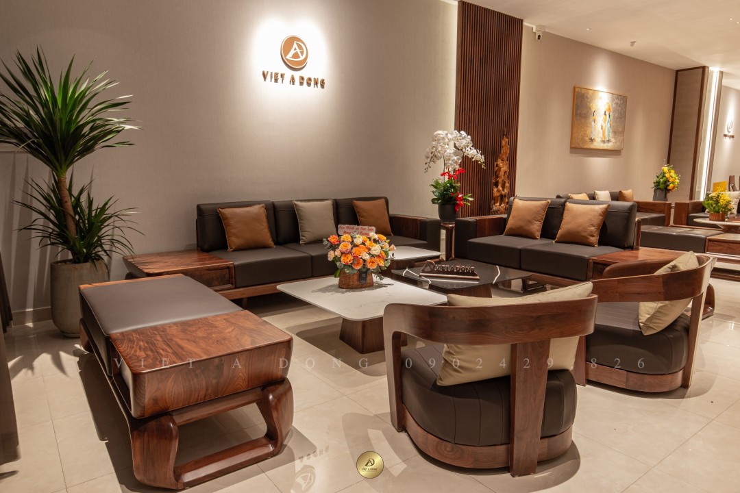 Sofa gỗ óc chó VLXUE SF-03