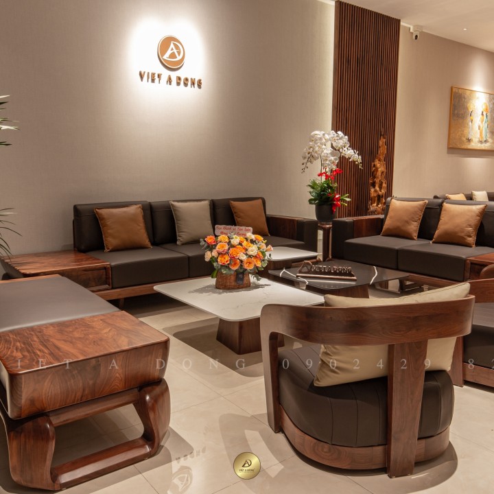 Sofa gỗ óc chó VLXUE SF-03