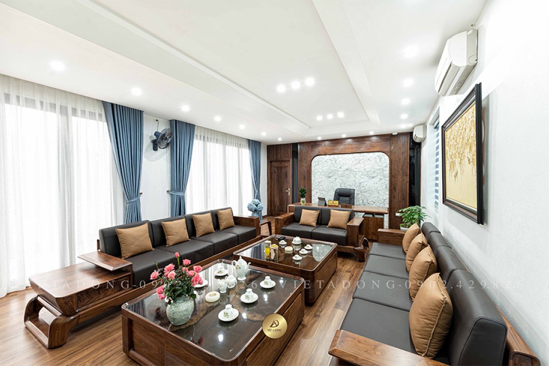 Sofa gỗ óc chó VPOLITE-32