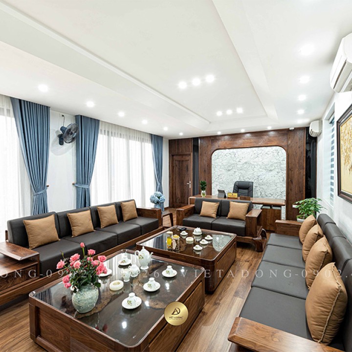 Sofa gỗ óc chó VPOLITE-32