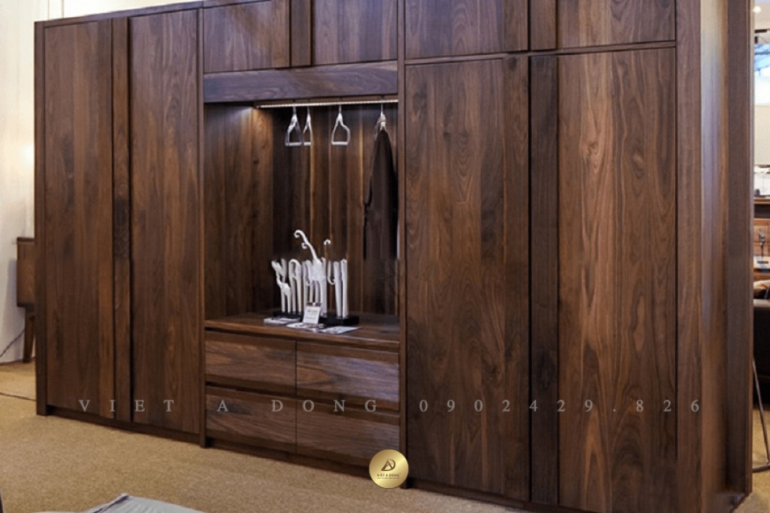 Tủ quần áo gỗ óc chó TA-03