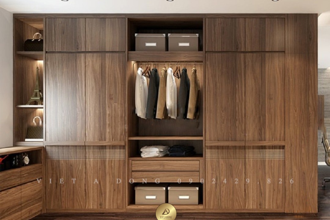 Tủ quần áo gỗ óc chó TA-06