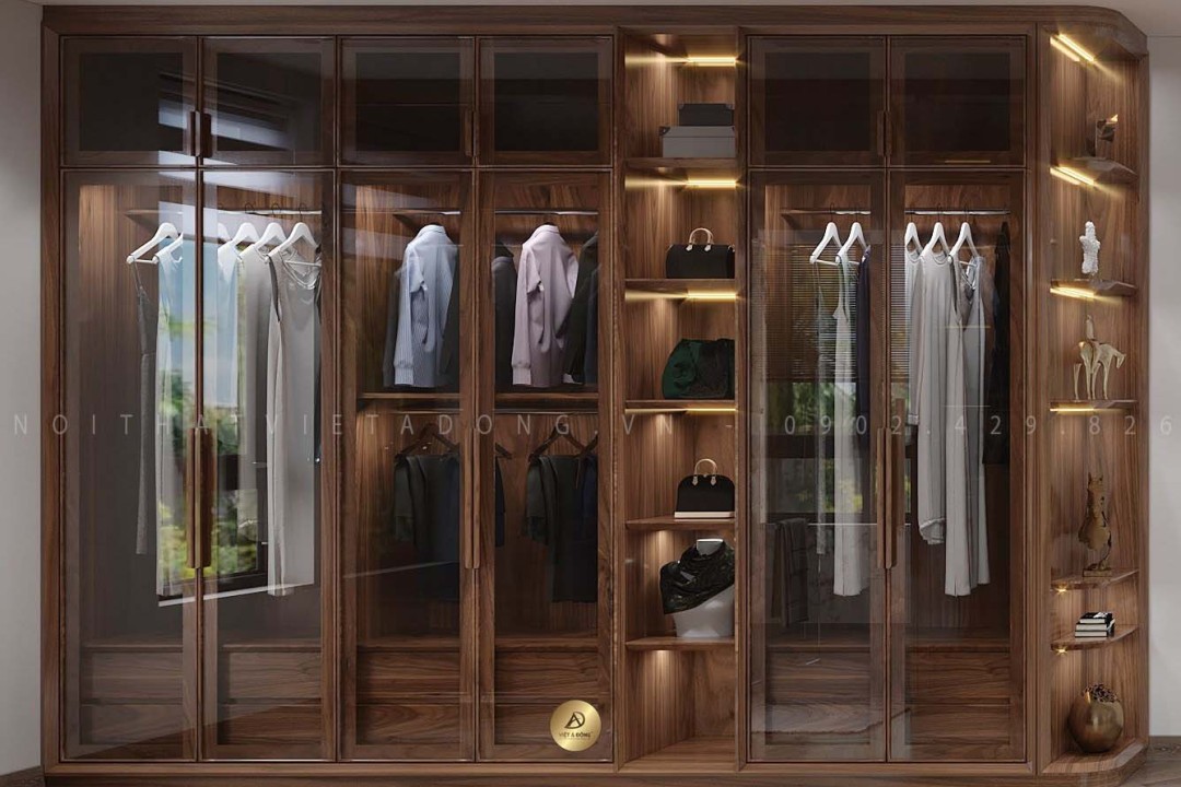 Tủ quần áo gỗ óc chó TA-21