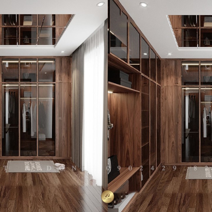 Tủ quần áo gỗ óc chó TA-22
