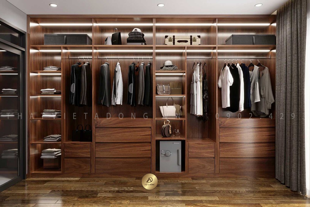 Tủ quần áo gỗ óc chó TA-28