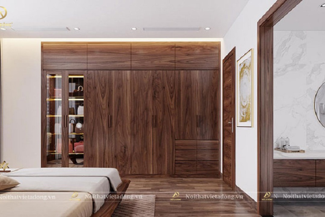 Tủ quần áo gỗ óc chó TA-38