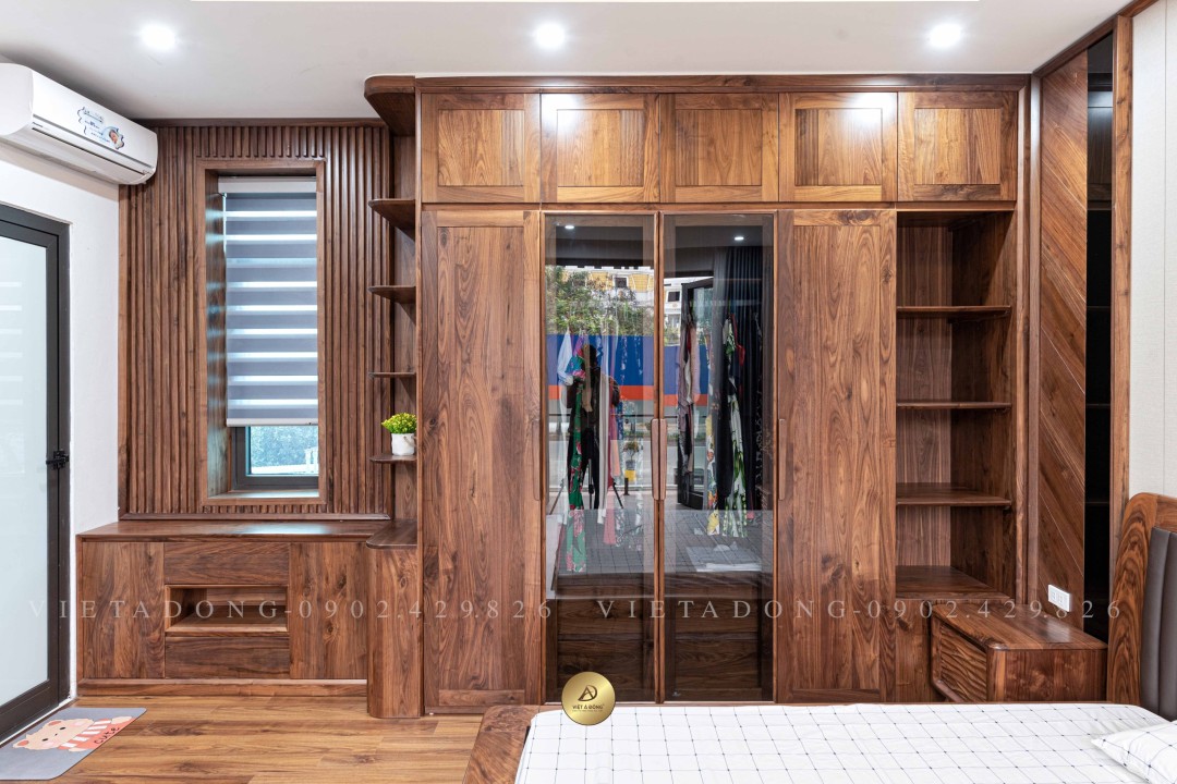 Tủ quần áo gỗ óc chó TA-40
