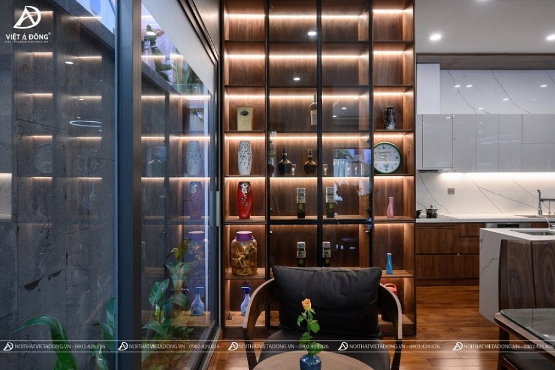 Tủ rượu gỗ óc chó TR - 04