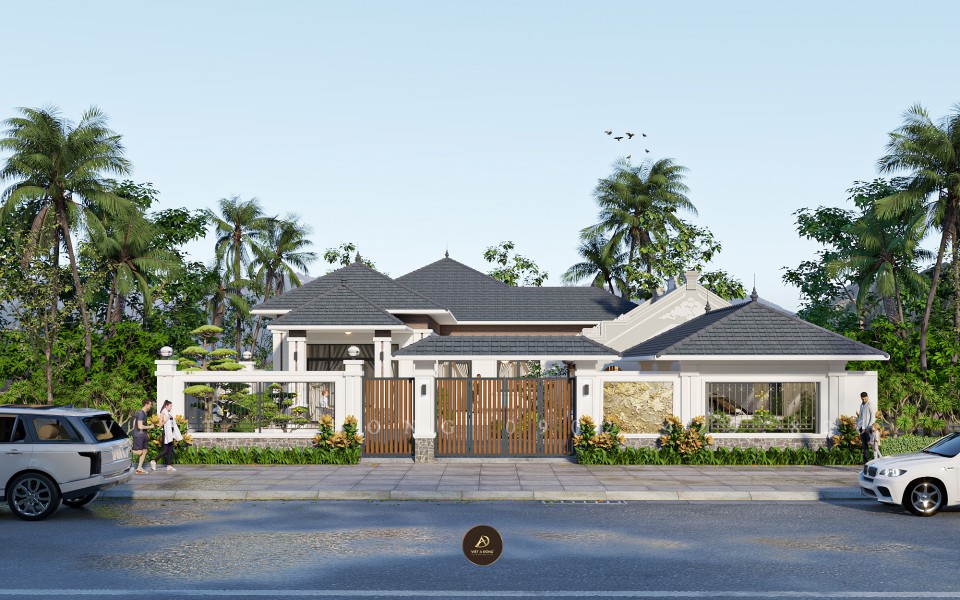 Thiết kế kiến trúc biệt thự gỗ óc chó tại Quế võ, Bắc Binh - Anh Luân