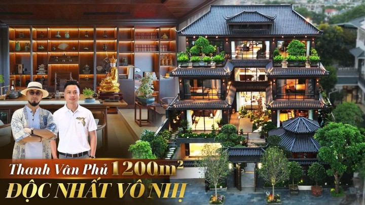 Siêu biệt phủ Á Đông với NỘI THẤT GỖ ÓC CHÓ mang vẻ đẹp độc bản | Thanh Vân Phủ