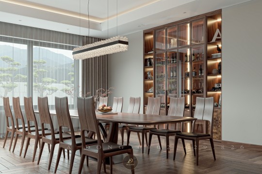 Bàn ăn nguyên khối gỗ óc chó – Tinh hoa của sự đẳng cấp