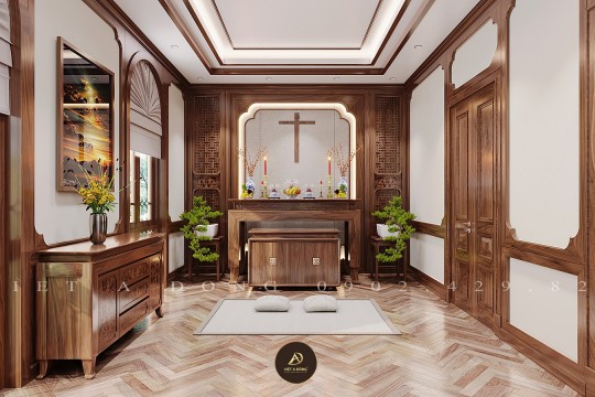 Bàn thờ gỗ óc chó – Vì sao được nhiều gia đình Việt tin dùng?