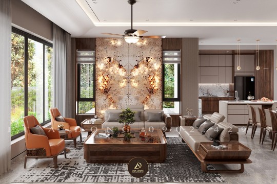 Giá phòng khách gỗ óc chó trọn bộ – Cập nhật chi tiết mới nhất