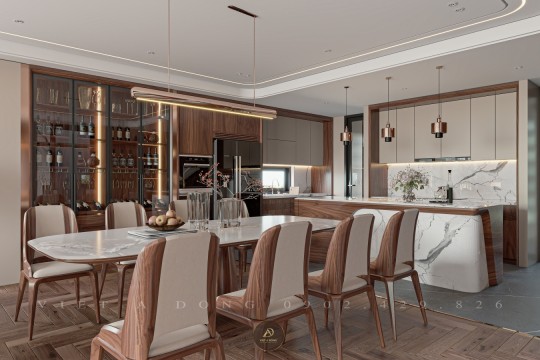 Giải pháp tối ưu diện tích cho phòng bếp nhỏ với gỗ óc chó