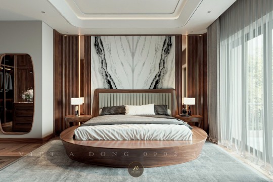 Giường gỗ óc chó nguyên khối – Đẳng cấp vượt trội về thẩm mỹ
