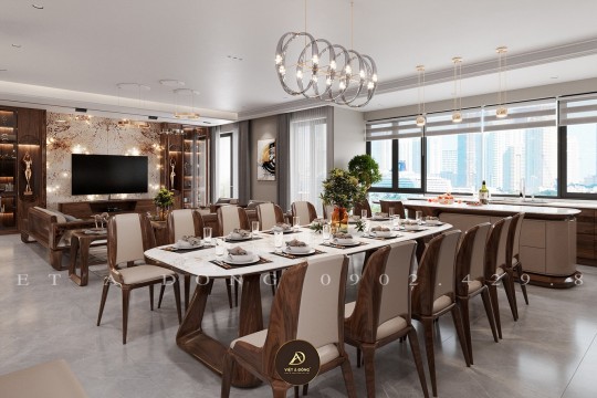 So sánh biệt thự gỗ óc chó phong cách hiện đại và tân cổ điển