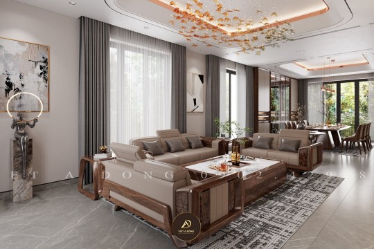 Mẫu nhà phố gỗ óc chó nổi bật của Việt Á Đông