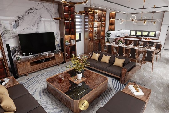 Nội thất gỗ óc chó cho nhà phố – Giải pháp sang trọng trong diện tích hạn chế