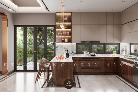 Phong thủy phòng bếp với tủ gỗ óc chó – Những lưu ý quan trọng