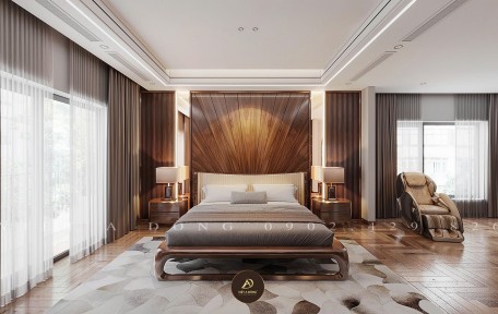 Phong thủy phòng ngủ gỗ óc chó – Cách sắp xếp hợp mệnh vợ chồng