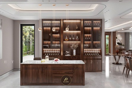 So sánh tủ rượu gỗ óc chó và tủ rượu gỗ sồi