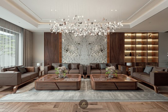 Bộ sofa gỗ óc chó: Nên chọn kiểu chữ L hay chữ U cho phòng khách?