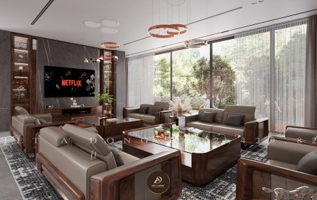 Thiết kế biệt thự gỗ óc chó – Xu hướng dành cho giới thượng lưu