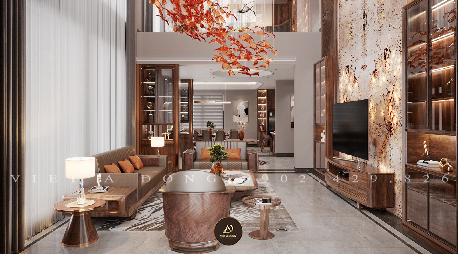 phòng khách biệt thự Ninh Bình