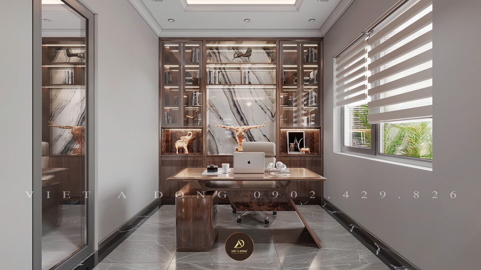 vẻ đẹp sang trọng của bàn làm việc