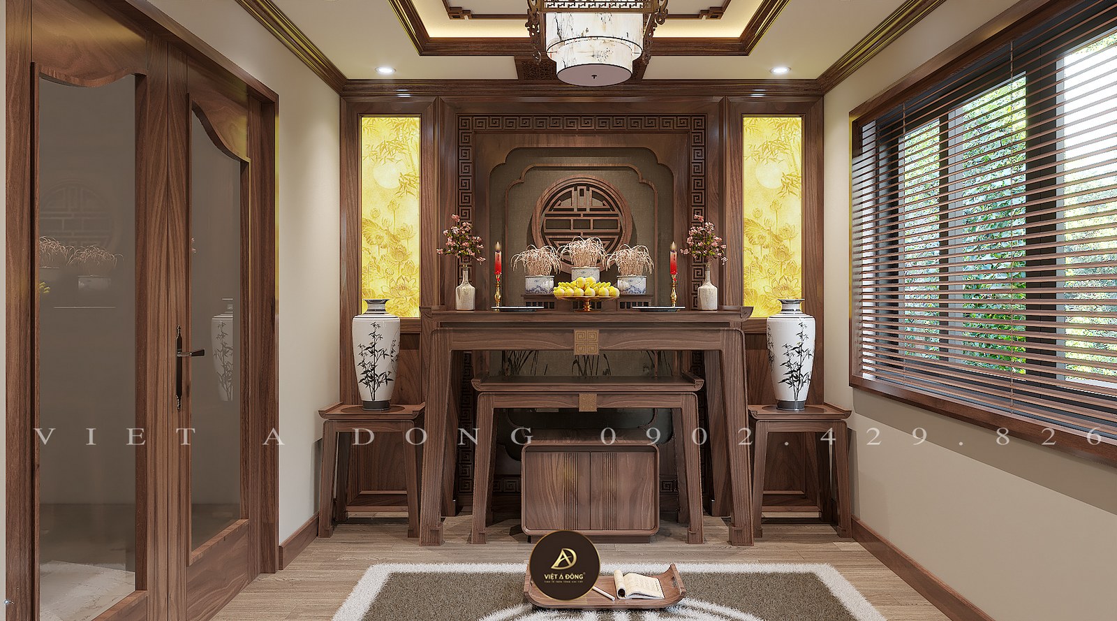 ưu điểm bàn thờ đứng gỗ óc chó