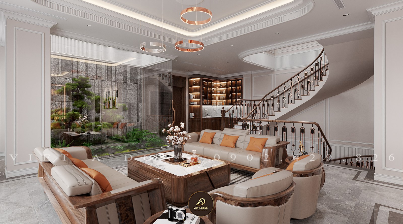 bàn trà gỗ óc chó nguyên khối