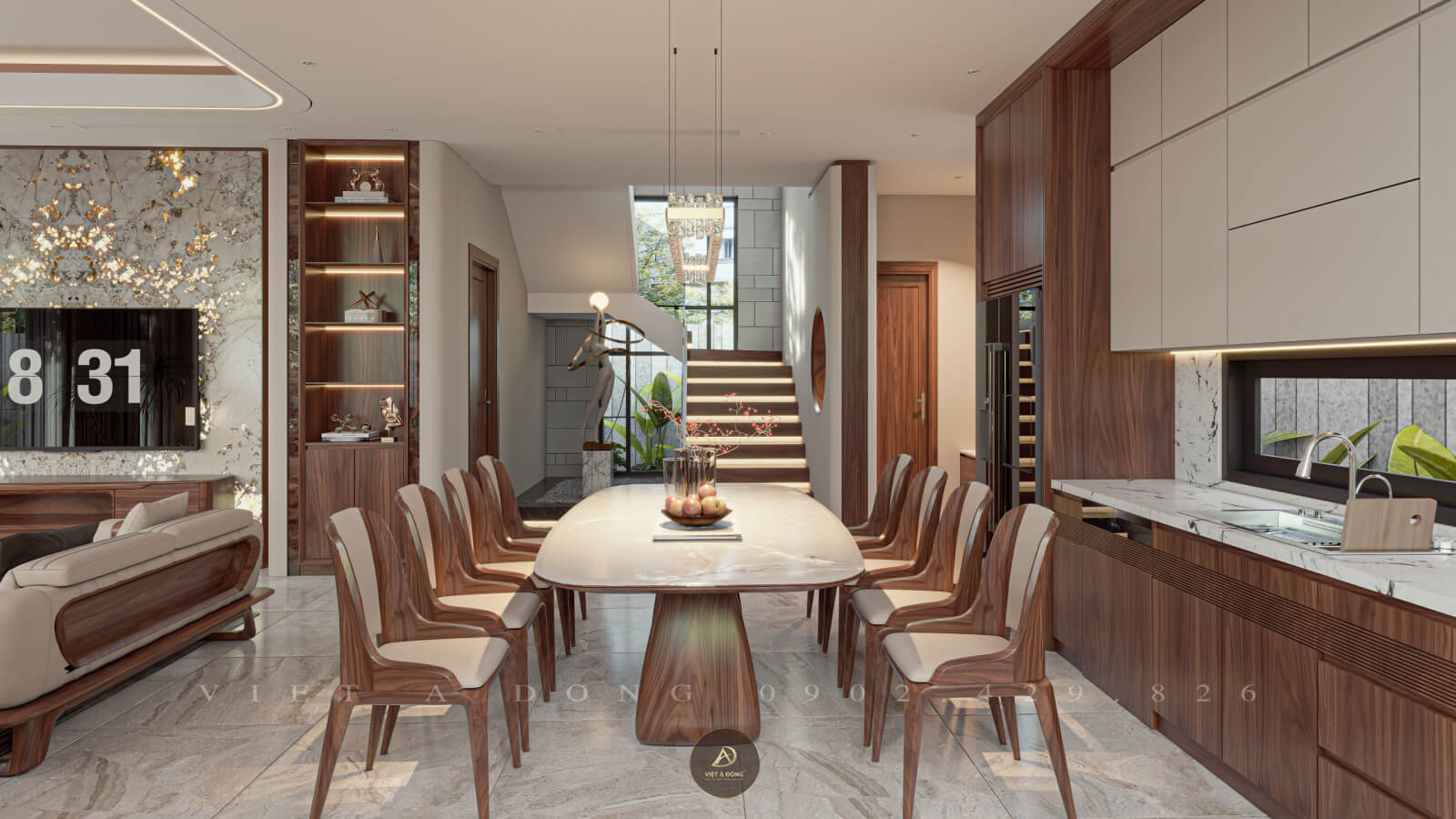 bàn ăn gỗ óc chó