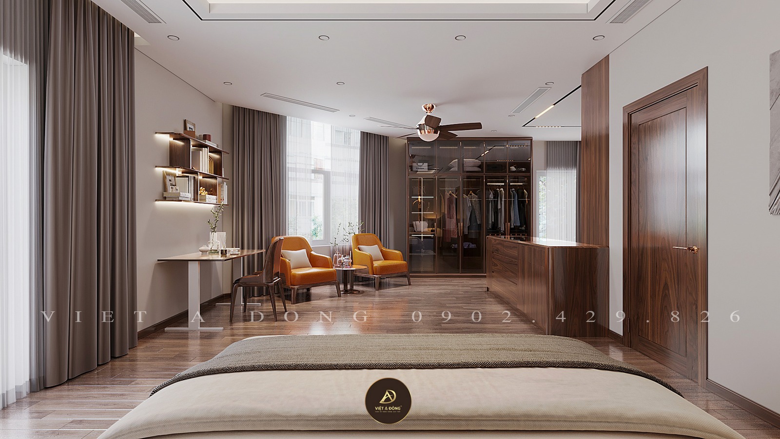 gỗ óc chó kết hợp với vật liệu khác