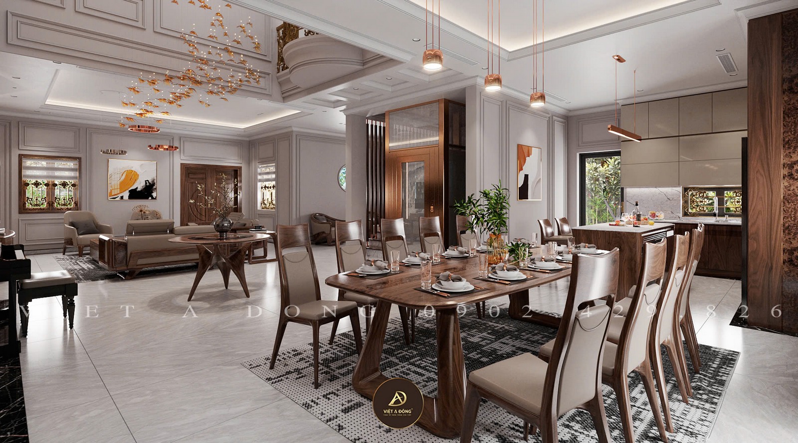 bàn ăn gỗ óc chó