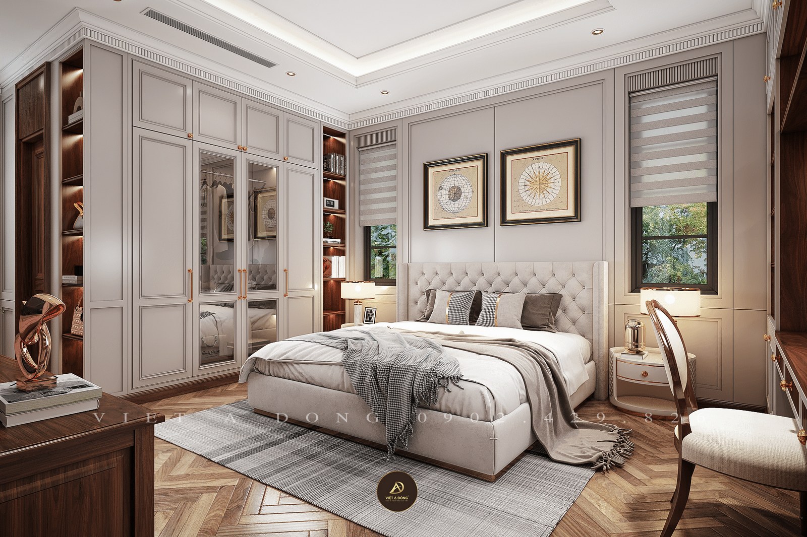 phòng ngủ tân cổ điển