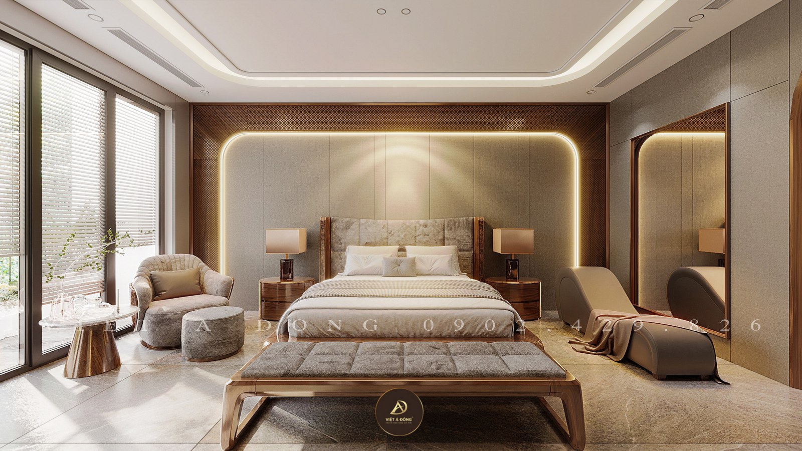 giường ngủ gỗ óc chó